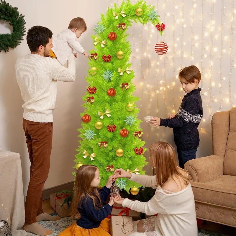 Artificial Christmas Tree PVC Material Crooked Neck Santa Hat Shape Christmas Tree 90cm/150cm Christmas Family Party Decorations - MAGUSTA BEAUTY
