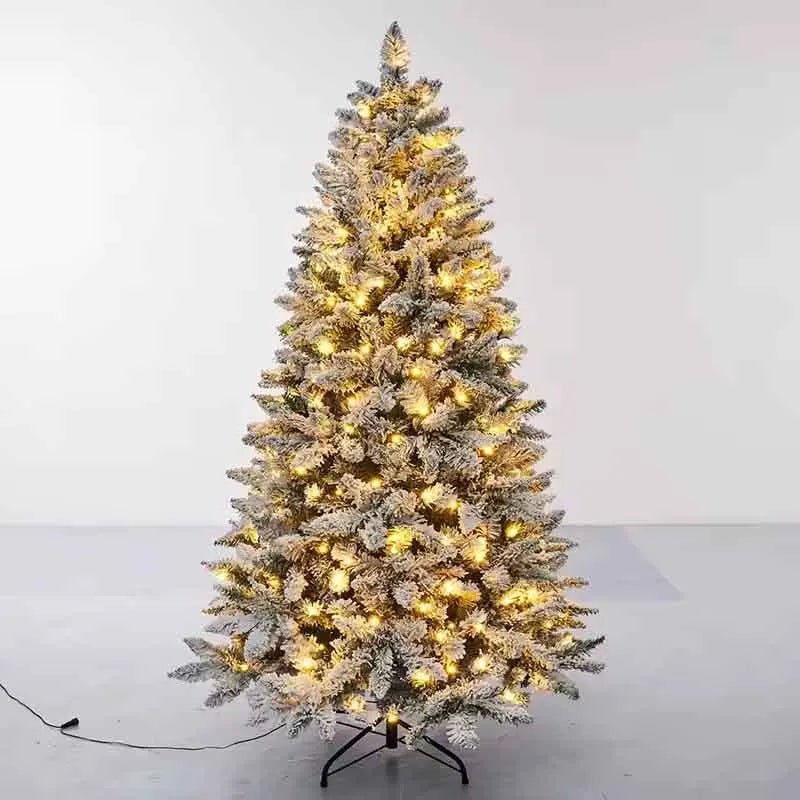 Artificial PVC Christmas Tree with Snow Pine Cones and LED Lights for Christmas Home Decoration Christmas Tree - MAGUSTA BEAUTY