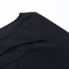 Autumn Women tshirt Hollow Out Solid Black White Long Sleeve Knitted Tee Tops Casual Slim O Neck Fashion t shirt - MAGUSTA BEAUTY