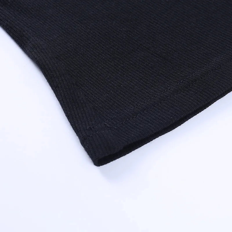 Autumn Women tshirt Hollow Out Solid Black White Long Sleeve Knitted Tee Tops Casual Slim O Neck Fashion t shirt - MAGUSTA BEAUTY
