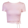 Bandage Backless White T Shirt Crop Top Women Y2k Aesthetic Clothes Korean Fashion Kawaii Short Sleeve Tshirts Sexy Summer 2022 - MAGUSTA BEAUTY