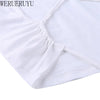 Bandage Backless White T Shirt Crop Top Women Y2k Aesthetic Clothes Korean Fashion Kawaii Short Sleeve Tshirts Sexy Summer 2022 - MAGUSTA BEAUTY