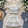 Beach Boho Women's Set Strap Sleeveless Tank Top and Ruched Mini A - line Skirts Two 2 Piece Sets 2025 Summer Outfits - MAGUSTA BEAUTY