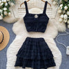 Beach Boho Women's Set Strap Sleeveless Tank Top and Ruched Mini A - line Skirts Two 2 Piece Sets 2025 Summer Outfits - MAGUSTA BEAUTY