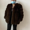 BEIZIRU Winter Woman Real Fox Fur Coat Warm Fashion Natural New Luxury Stylelong sleeve fashion girls jacket - MAGUSTA BEAUTY