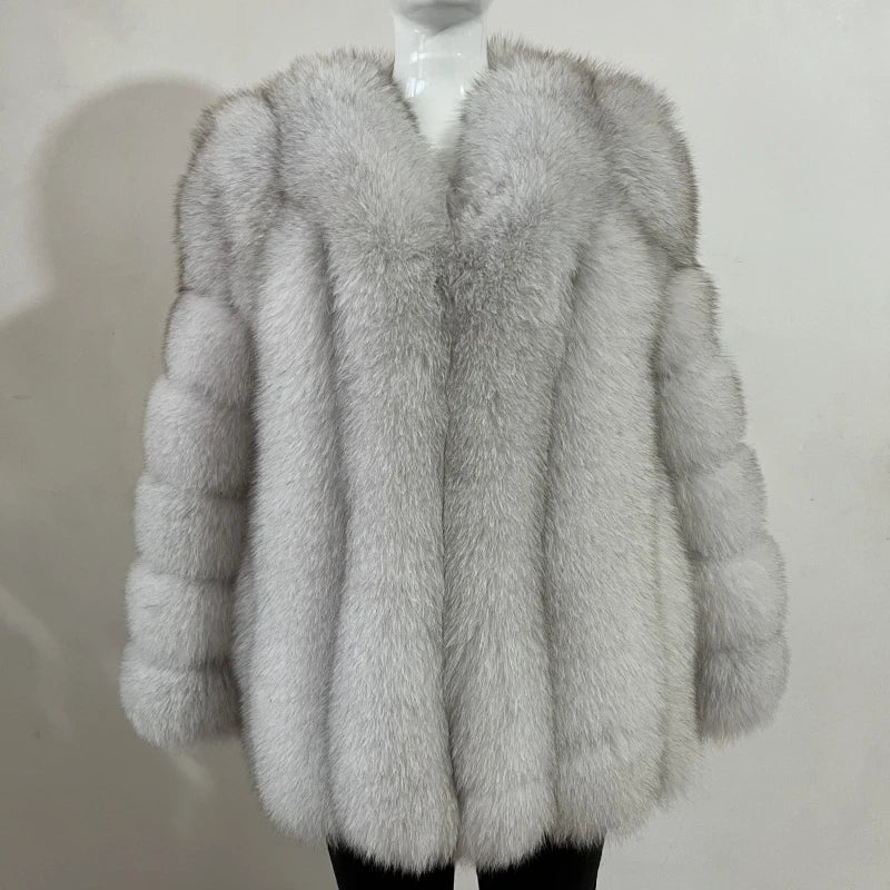 BEIZIRU Winter Woman Real Fox Fur Coat Warm Fashion Natural New Luxury Stylelong sleeve fashion girls jacket - MAGUSTA BEAUTY