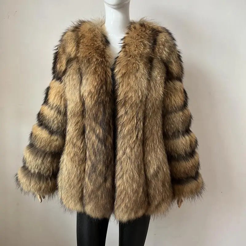 BEIZIRU Winter Woman Real Fox Fur Coat Warm Fashion Natural New Luxury Stylelong sleeve fashion girls jacket - MAGUSTA BEAUTY