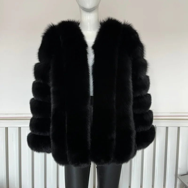 BEIZIRU Winter Woman Real Fox Fur Coat Warm Fashion Natural New Luxury Stylelong sleeve fashion girls jacket - MAGUSTA BEAUTY