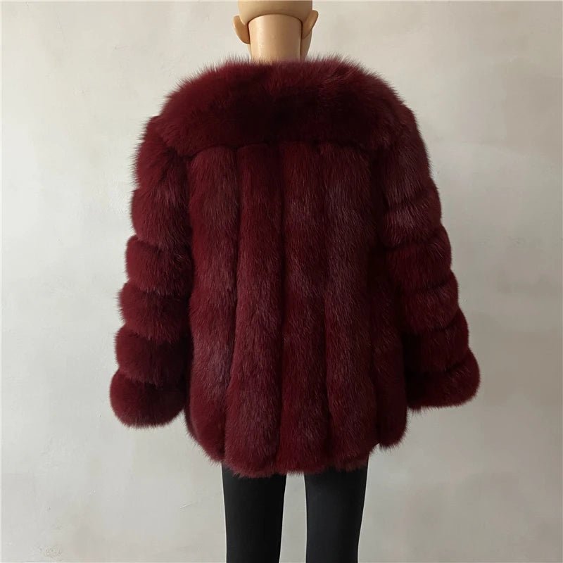 BEIZIRU Winter Woman Real Fox Fur Coat Warm Fashion Natural New Luxury Stylelong sleeve fashion girls jacket - MAGUSTA BEAUTY