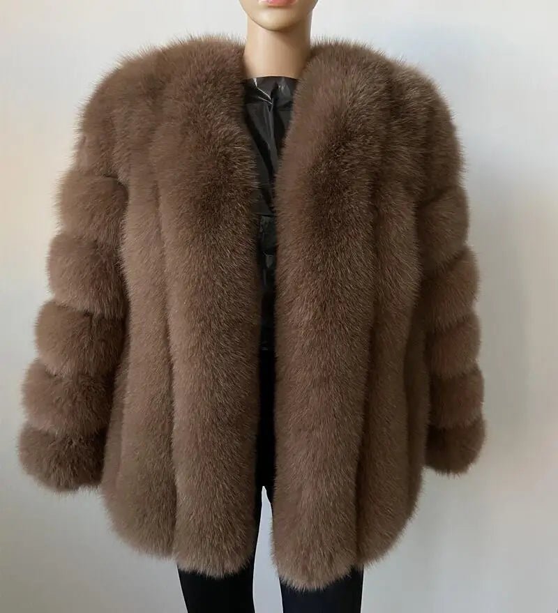 BEIZIRU Winter Woman Real Fox Fur Coat Warm Fashion Natural New Luxury Stylelong sleeve fashion girls jacket - MAGUSTA BEAUTY