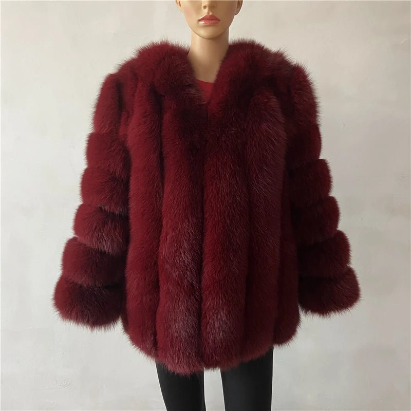 BEIZIRU Winter Woman Real Fox Fur Coat Warm Fashion Natural New Luxury Stylelong sleeve fashion girls jacket - MAGUSTA BEAUTY