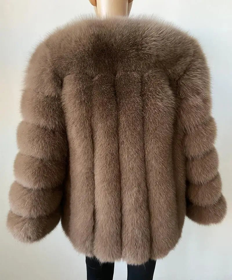 BEIZIRU Winter Woman Real Fox Fur Coat Warm Fashion Natural New Luxury Stylelong sleeve fashion girls jacket - MAGUSTA BEAUTY