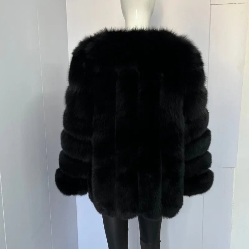 BEIZIRU Winter Woman Real Fox Fur Coat Warm Fashion Natural New Luxury Stylelong sleeve fashion girls jacket - MAGUSTA BEAUTY