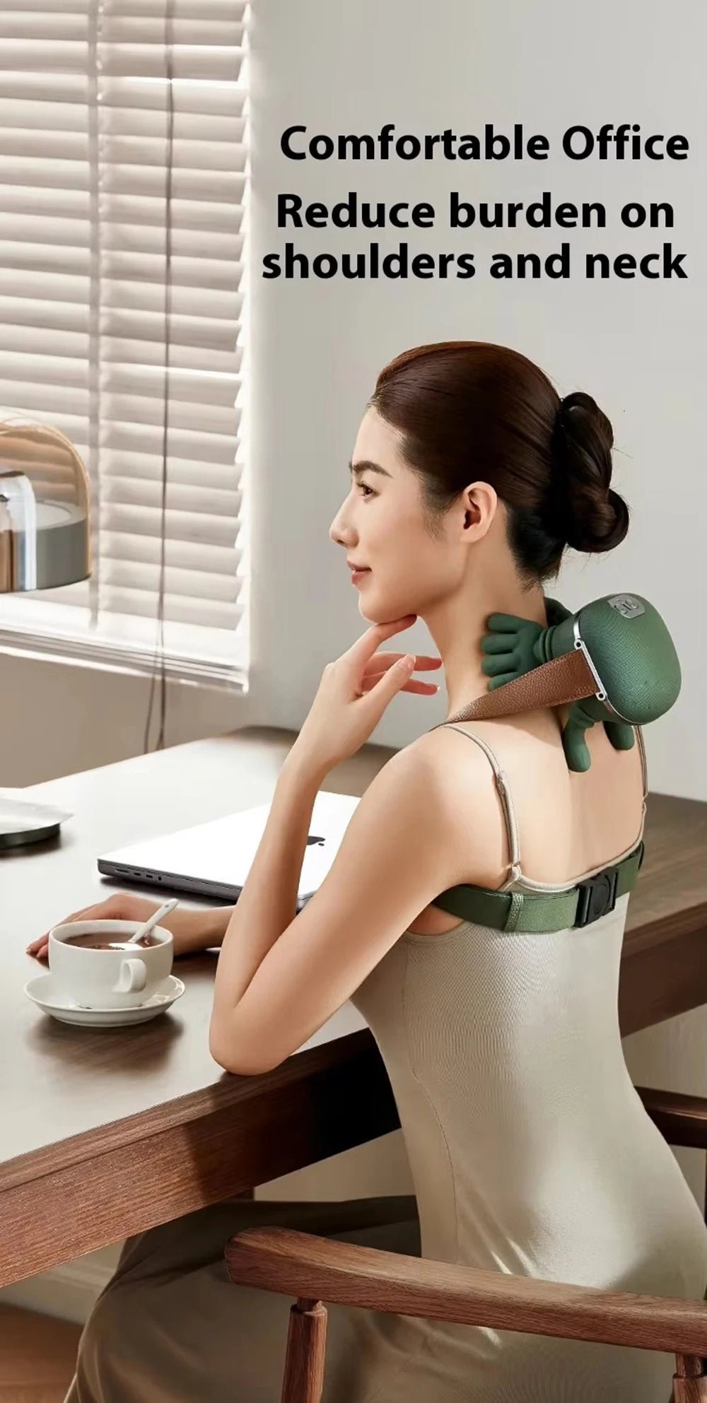 Bionic Neck Shoulder Massager Heated Back Massagers Electric Kneading Muscles Massage Pillow Neck Waist Leg Body 3-Level Modes - MAGUSTA BEAUTY