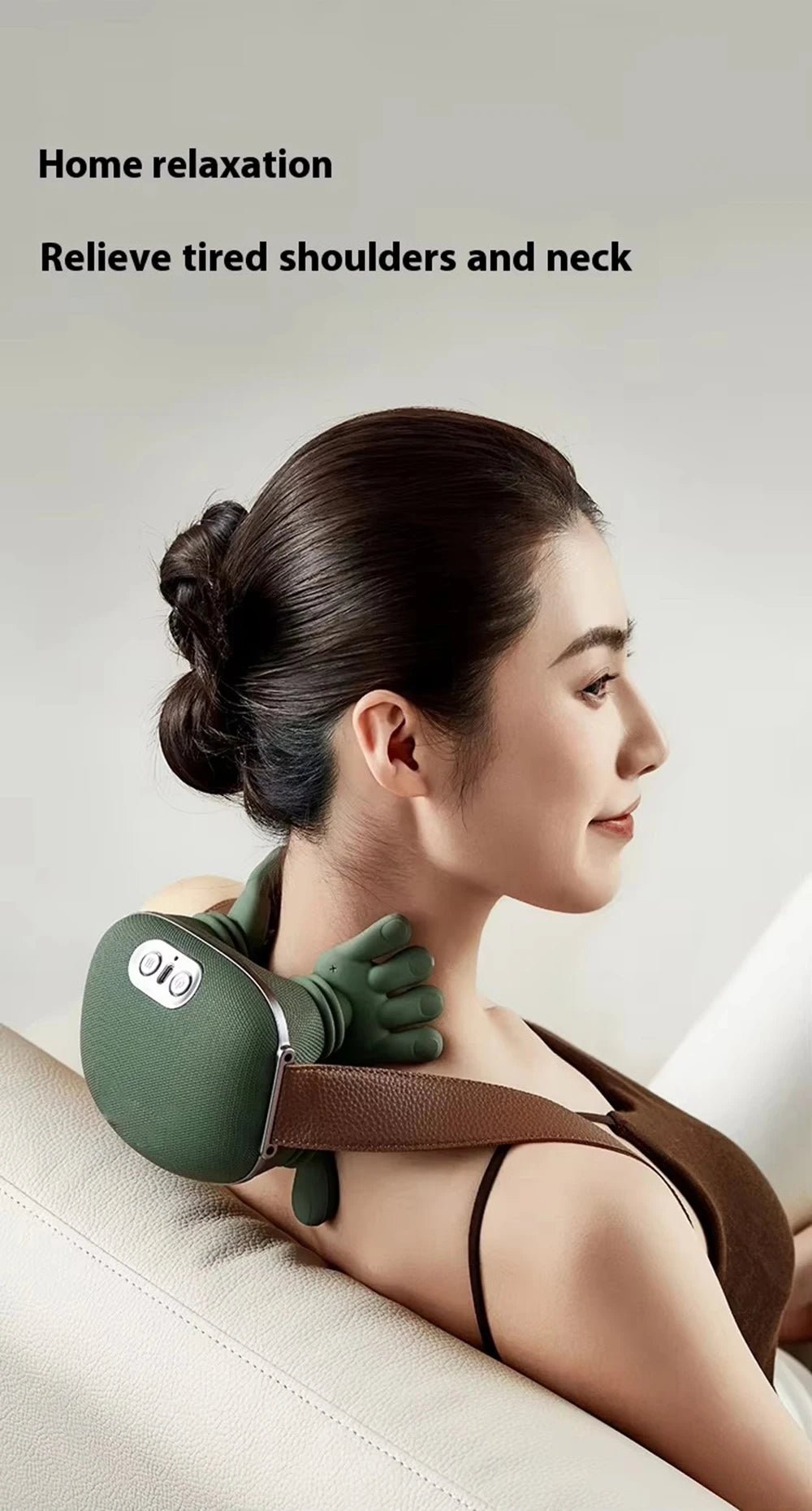 Bionic Neck Shoulder Massager Heated Back Massagers Electric Kneading Muscles Massage Pillow Neck Waist Leg Body 3-Level Modes - MAGUSTA BEAUTY