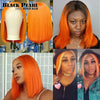 Black Pearl Ginger Lace Front 100% Human Hair Quality Wigs Glueless Wig Short Straight Bob Wig Lace Front Human Hair Wig - MAGUSTA BEAUTY
