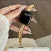 Bling Gold Stainless steel bracelet link For Apple Watch band Series 11/8/7/6/10/9 40mm 41mm 38mm 42mm 44mm 45mm 46mm Strap - MAGUSTA BEAUTY