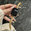 Bling Gold Stainless steel bracelet link For Apple Watch band Series 11/8/7/6/10/9 40mm 41mm 38mm 42mm 44mm 45mm 46mm Strap - MAGUSTA BEAUTY