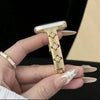 Bling Gold Stainless steel bracelet link For Apple Watch band Series 11/8/7/6/10/9 40mm 41mm 38mm 42mm 44mm 45mm 46mm Strap - MAGUSTA BEAUTY