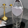 Bling Tassel Heart-shape Satin Bag Glitter Rhinestone Diamond Evening Bag Women Handbag Wedding Party Clutch Purse Crossbody Bag - MAGUSTA BEAUTY