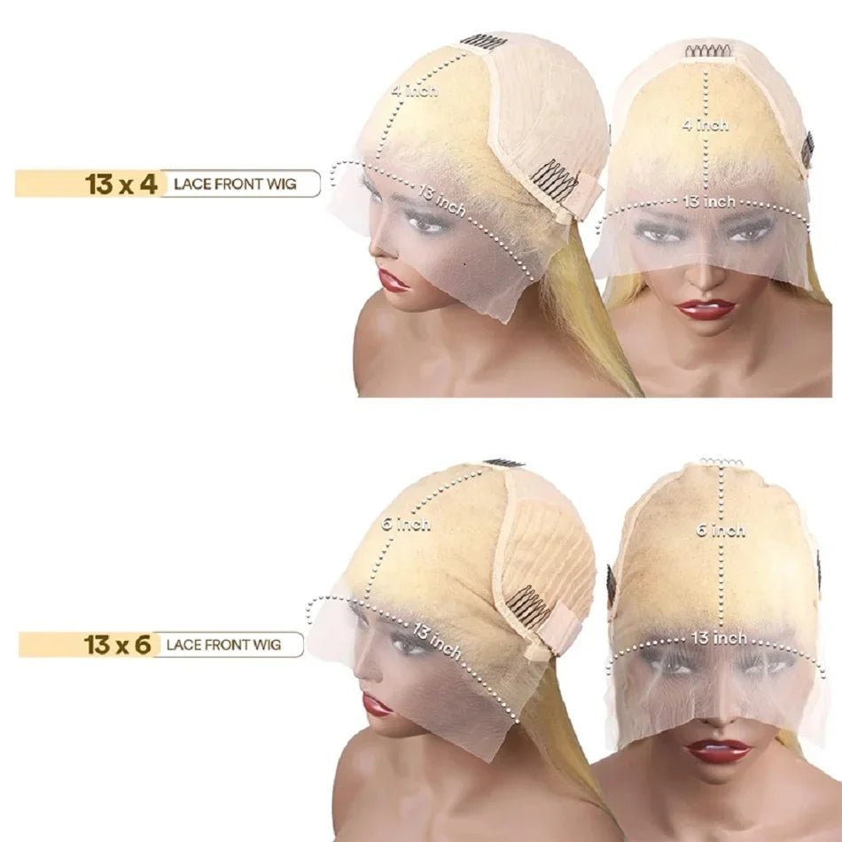 Blonde 613 Human Hair Wigs Straight Hd Lace Frontal Wig 13X6 Brazilian Wig For Black Women 30 40 Inch Lace Front Wig 230 Density - MAGUSTA BEAUTY