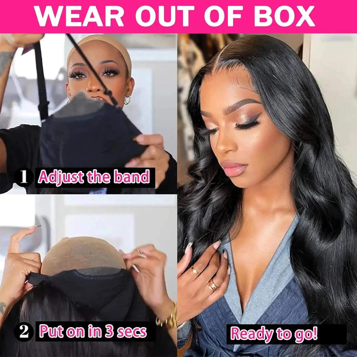 Body Wave Glueless Wig Human Hair Ready To Wear 5x5 Hd Lace Closure Wig Loose Body Wave 13x6 Human Hair Wigs 13x4 Frontal Wig - MAGUSTA BEAUTY