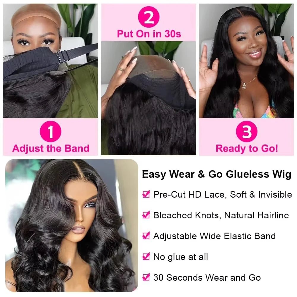 Body Wave Glueless Wig Human Hair Ready To Wear 5x5 Hd Lace Closure Wig Loose Body Wave 13x6 Human Hair Wigs 13x4 Frontal Wig - MAGUSTA BEAUTY
