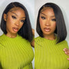 Bone Straight Bob Wig Human Hair 13x4 Lace Wigs Transparent Lace Human Hair Short Wig Pre Plucked 200% Density For Women - MAGUSTA BEAUTY