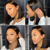 Bone Straight Bob Wig Human Hair 13x4 Lace Wigs Transparent Lace Human Hair Short Wig Pre Plucked 200% Density For Women - MAGUSTA BEAUTY