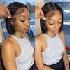 Bone Straight Bob Wig Human Hair 13x4 Lace Wigs Transparent Lace Human Hair Short Wig Pre Plucked 200% Density For Women - MAGUSTA BEAUTY