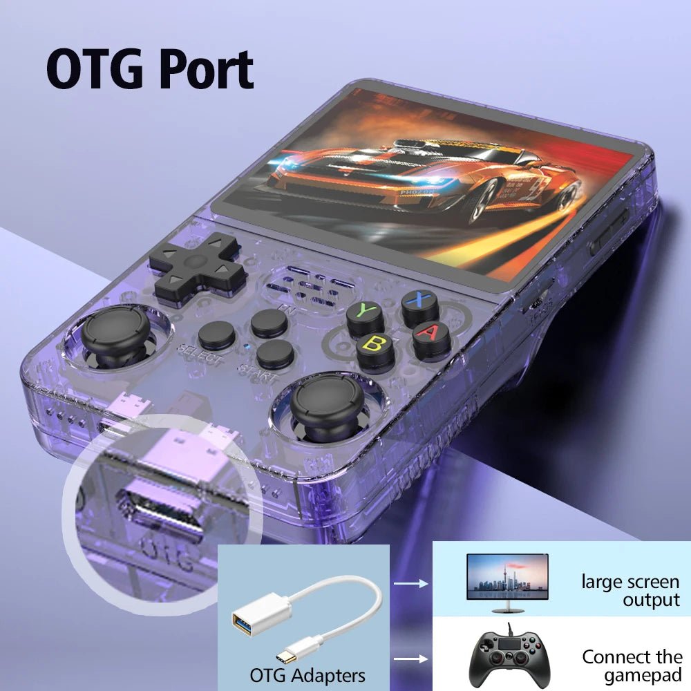 BOYHOM R36S Retro Handheld Video Game Console Linux System 3.5 Inch IPS Screen R35s Pro Portable Pocket Video Player 64GB Games - MAGUSTA BEAUTY