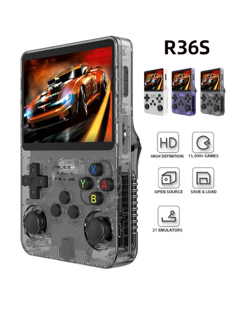 BOYHOM R36S Retro Handheld Video Game Console Linux System 3.5 Inch IPS Screen R35s Pro Portable Pocket Video Player 64GB Games - MAGUSTA BEAUTY