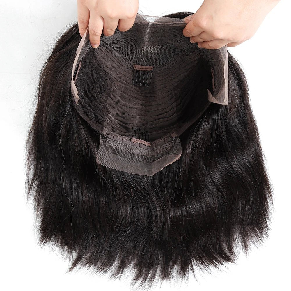 Brazilian 13*4 Lace Front Wig Short Human Hair Wigs Remy Hair 4*4 Lace Short Bob Straight Wig Wigs for Women Swiss Lace QT Hair - MAGUSTA BEAUTY