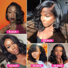 Brazilian Body Wave Short Bob Wig 13x4 Lace Frontal 4x4 Closure Human Hair Wig 200 Density For Women With Natural Wave Bob Wigs - MAGUSTA BEAUTY