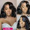 Brazilian Body Wave Short Bob Wig 13x4 Lace Frontal 4x4 Closure Human Hair Wig 200 Density For Women With Natural Wave Bob Wigs - MAGUSTA BEAUTY