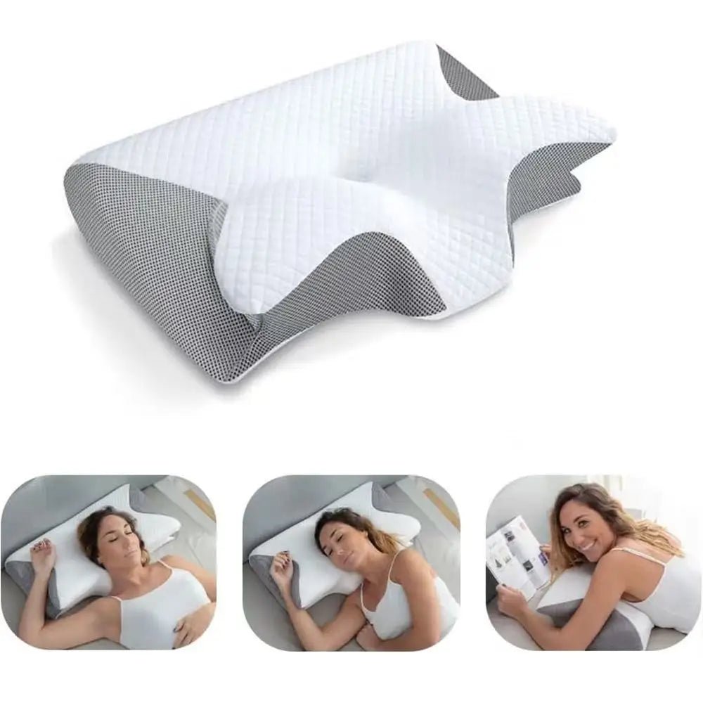Butterfly Sleep Memory Neck Pillow Slow Rebound Comfortable Memory Foam Sleep Pillow Cervical Orthopedic Neck Massage Bed Pillow - MAGUSTA BEAUTY