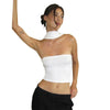 Chic White Sexy Strapless Crop Tops 2024 Elegant Summer Slim Tanks Tube Top Cropped Solid - MAGUSTA BEAUTY
