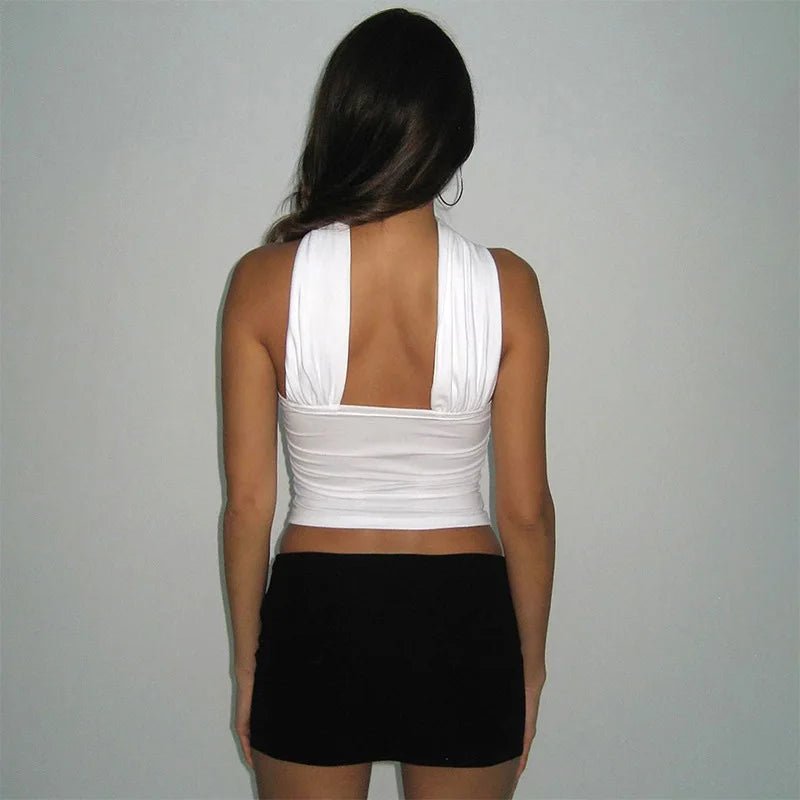 Chic White Sexy Strapless Crop Tops 2024 Elegant Summer Slim Tanks Tube Top Cropped Solid - MAGUSTA BEAUTY