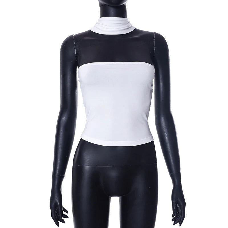 Chic White Sexy Strapless Crop Tops 2024 Elegant Summer Slim Tanks Tube Top Cropped Solid - MAGUSTA BEAUTY