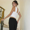 Chic White Sexy Strapless Crop Tops 2024 Elegant Summer Slim Tanks Tube Top Cropped Solid - MAGUSTA BEAUTY