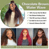 Chocolate Brown Deep Wave 13x6 Lace Front Wig Wig Human Hair Water Wave 250% Density Curly Wig Human Hair Brown Wigs Pre Plucked - MAGUSTA BEAUTY