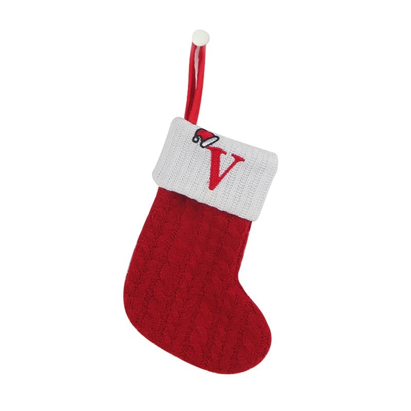 Christmas Alphabet Knitting Socks Christmas Tree Ornaments Christmas Decorations For Home 2024 Navidad Noel 2025Xmas Gift - MAGUSTA BEAUTY