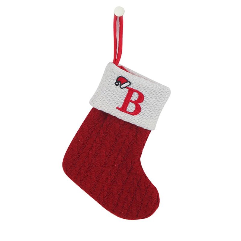 Christmas Alphabet Knitting Socks Christmas Tree Ornaments Christmas Decorations For Home 2024 Navidad Noel 2025Xmas Gift - MAGUSTA BEAUTY