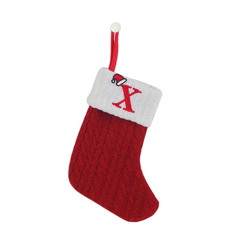 Christmas Alphabet Knitting Socks Christmas Tree Ornaments Christmas Decorations For Home 2024 Navidad Noel 2025Xmas Gift - MAGUSTA BEAUTY
