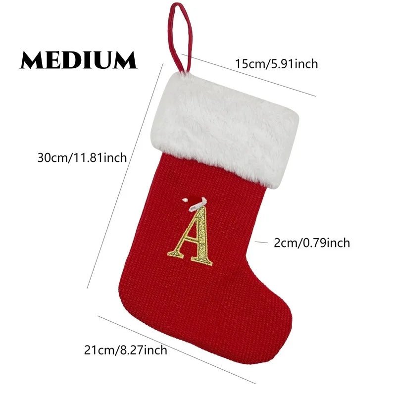 Christmas Alphabet Knitting Socks Christmas Tree Ornaments Christmas Decorations For Home 2024 Navidad Noel 2025Xmas Gift - MAGUSTA BEAUTY