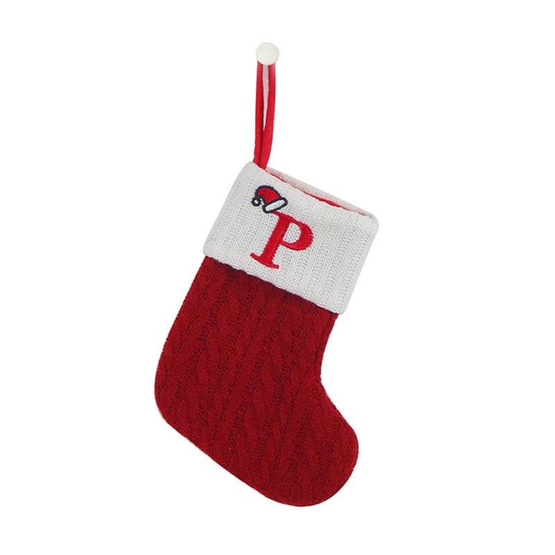 Christmas Alphabet Knitting Socks Christmas Tree Ornaments Christmas Decorations For Home 2024 Navidad Noel 2025Xmas Gift - MAGUSTA BEAUTY