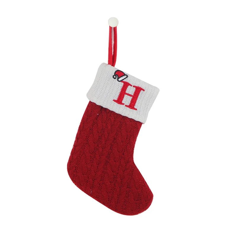 Christmas Alphabet Knitting Socks Christmas Tree Ornaments Christmas Decorations For Home 2024 Navidad Noel 2025Xmas Gift - MAGUSTA BEAUTY