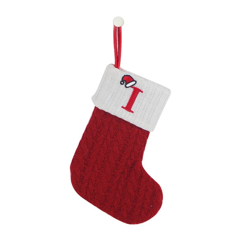Christmas Alphabet Knitting Socks Christmas Tree Ornaments Christmas Decorations For Home 2024 Navidad Noel 2025Xmas Gift - MAGUSTA BEAUTY