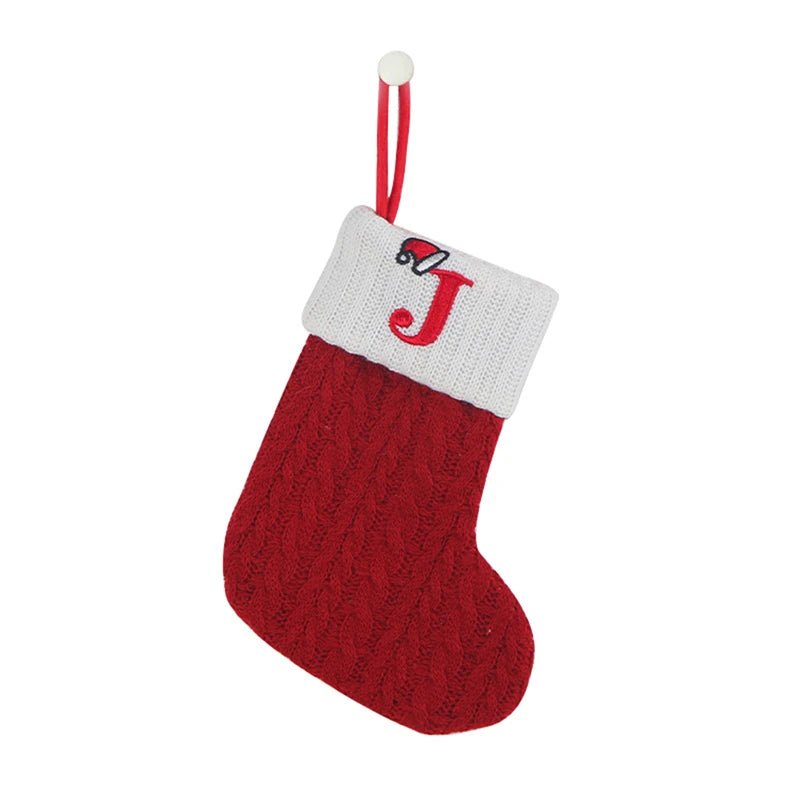 Christmas Alphabet Knitting Socks Christmas Tree Ornaments Christmas Decorations For Home 2024 Navidad Noel 2025Xmas Gift - MAGUSTA BEAUTY