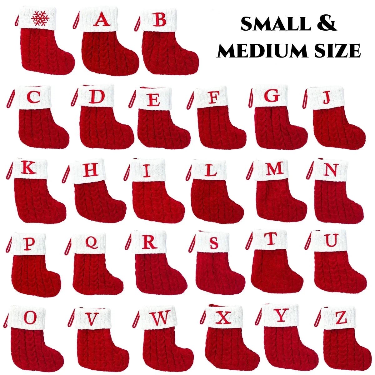 Christmas Alphabet Knitting Socks Christmas Tree Ornaments Christmas Decorations For Home 2024 Navidad Noel 2025Xmas Gift - MAGUSTA BEAUTY